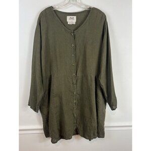 Flax Olive Green Mini Dress